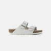 Women Birkenstock Two Strap Sandals | Birkenstock Arizona Leather Sandals White