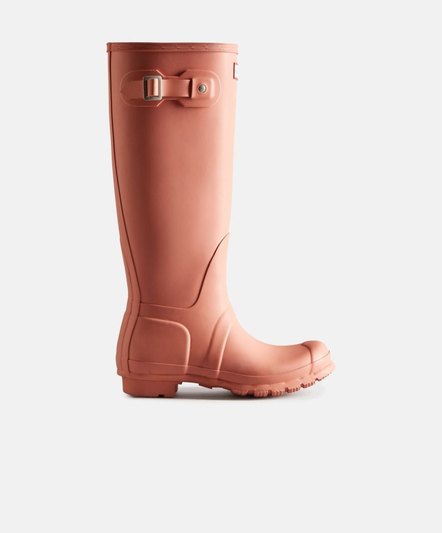 Women Hunter Wellington Boots | Hunter Womens Original Tall Rough Pink Boots