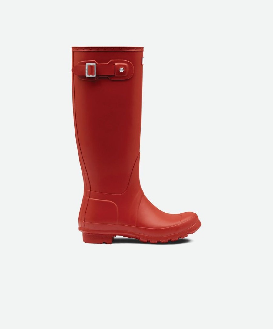 Women Hunter Wellington Boots | Hunter Womens Original Tall Military Red Boots