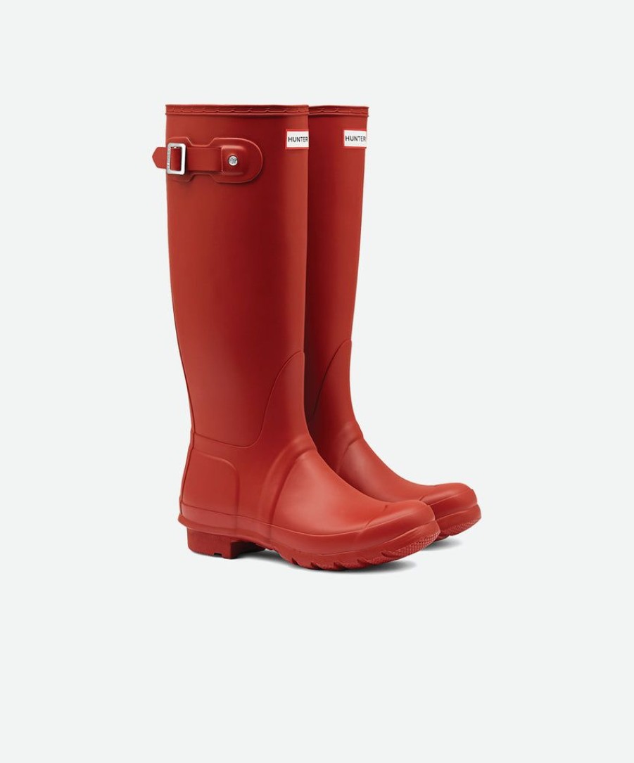 Women Hunter Wellington Boots | Hunter Womens Original Tall Military Red Boots