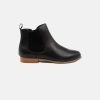 Women Ziera Slip On Boots | Ziera Talia Xf-Zr Black Leather Boots