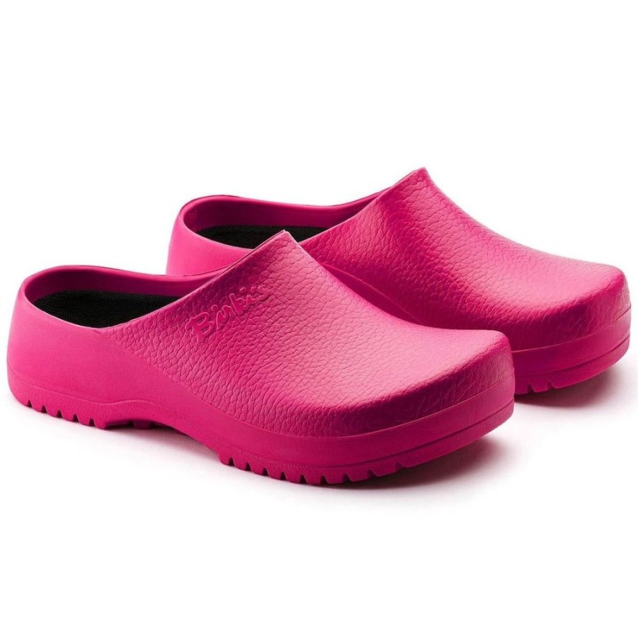 Women Birkenstock Clogs | Birkenstock Birkis Super Birki Pu Raspberry Clogs