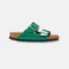 Women Bstore Two Strap Sandals | Birkenstock Arizona Birko-Flor Digital Green Patent Sandals