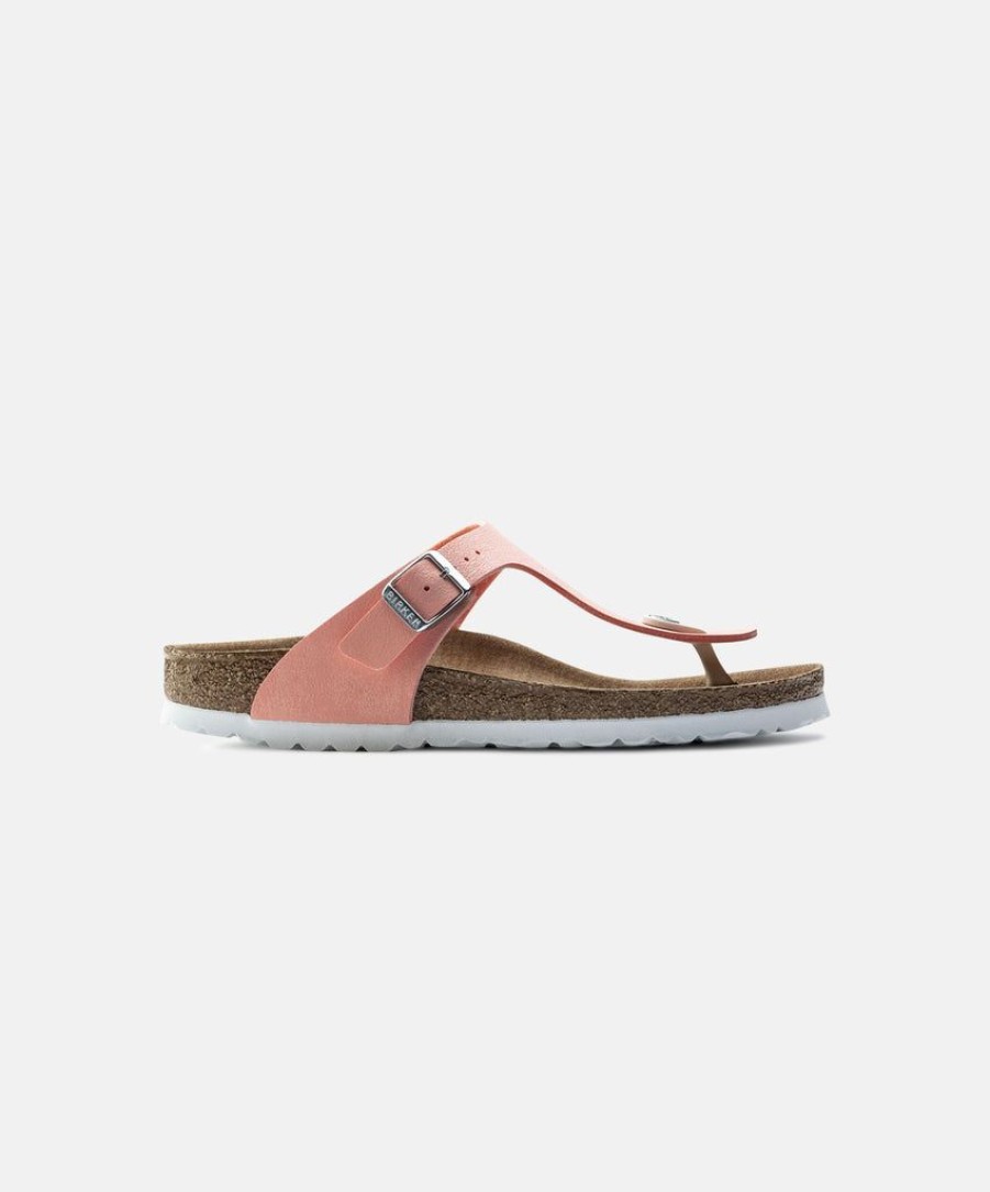 Women Birkenstock Vegan Sandals | Birkenstock Gizeh Birko-Flor Brushed Flamingo Vegan Sandals