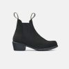 Women Blundstone Slip On Boots | Blundstone 1960 Black Nubuck Womens Heeled Boots