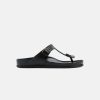 Men Birkenstock Thongs | Birkenstock Gizeh Eva Black Sandals